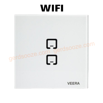 'کلید لمسی دو پل ویرا سفید مدل هوشمند T4 WIFI'